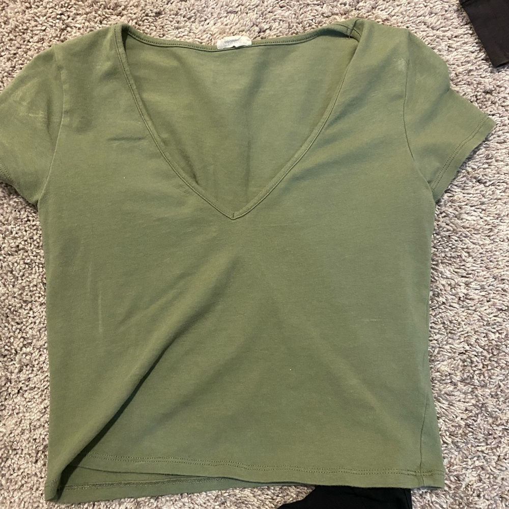 Green crop top